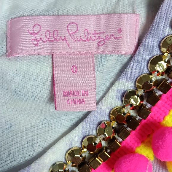 Lilly Pulitzer Mila Lilac Rock The Dock Pom Pom Shift Dress - Picture 7 of 8